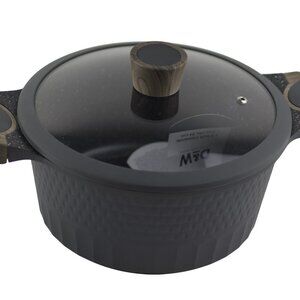 D&W Deane & White 9.5" Casserole Pan Pot Lid All Stovetops Black Brown